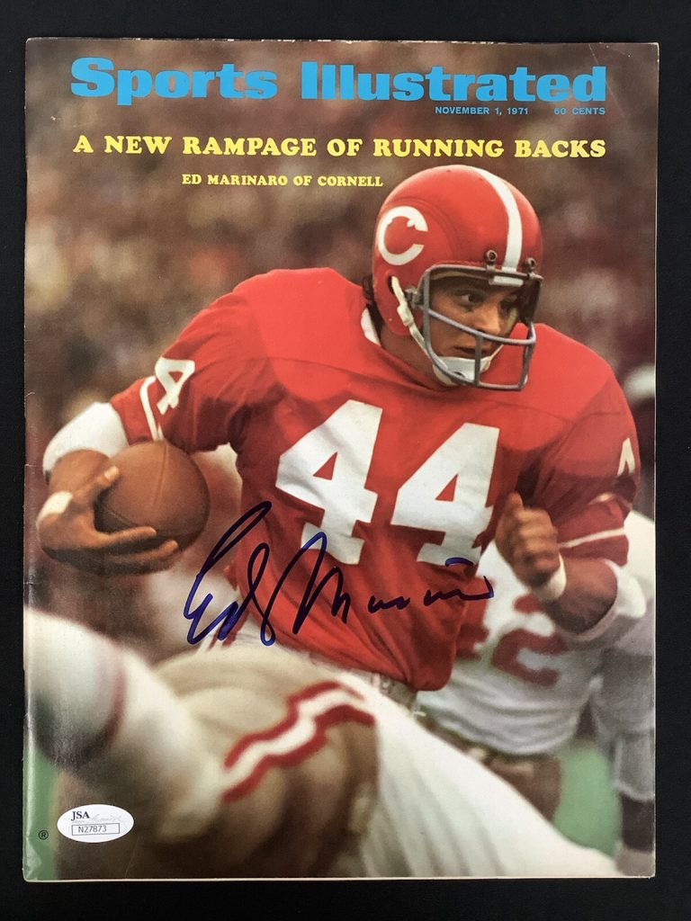 Ed Marinaro Sports Illustrated 11/1/71 No Label Jets Hill Street Blues Auto JSA
