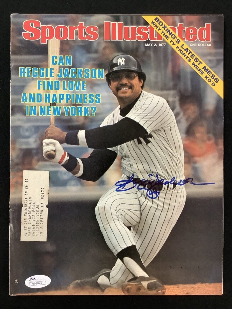 Reggie Jackson Signed Sports Illustrated 5/2/77 NY Yankees Auto WSC MVP HOF JSA