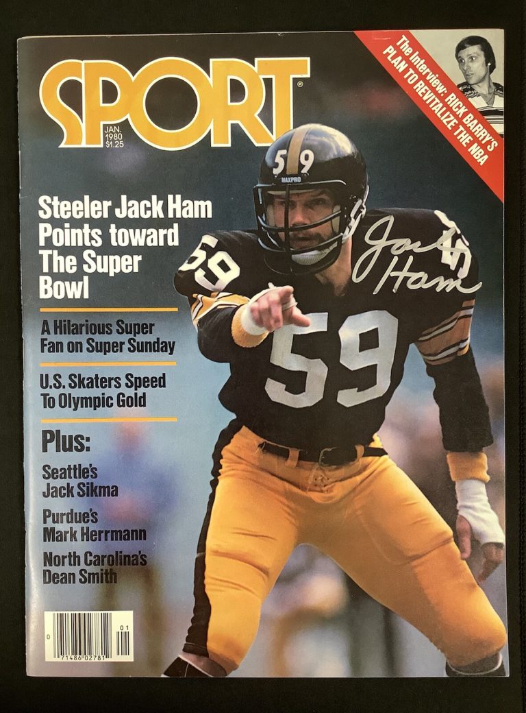 Jack Ham Signed Sport Mag Jan 1980 No Label Steelers Football Autograph HOF JSA