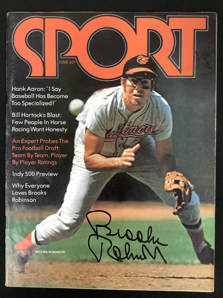 Brooks Robinson Signed Sport Magazine June 1972 No Label Orioles Auto HOF JSA
