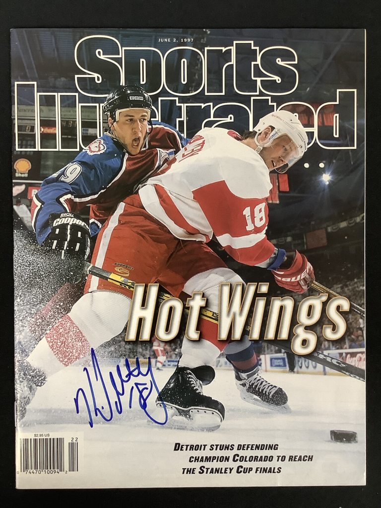 Kirk Maltby Signed Sports Illustrated 6/2/97 No Label Hockey Red Wings Auto JSA