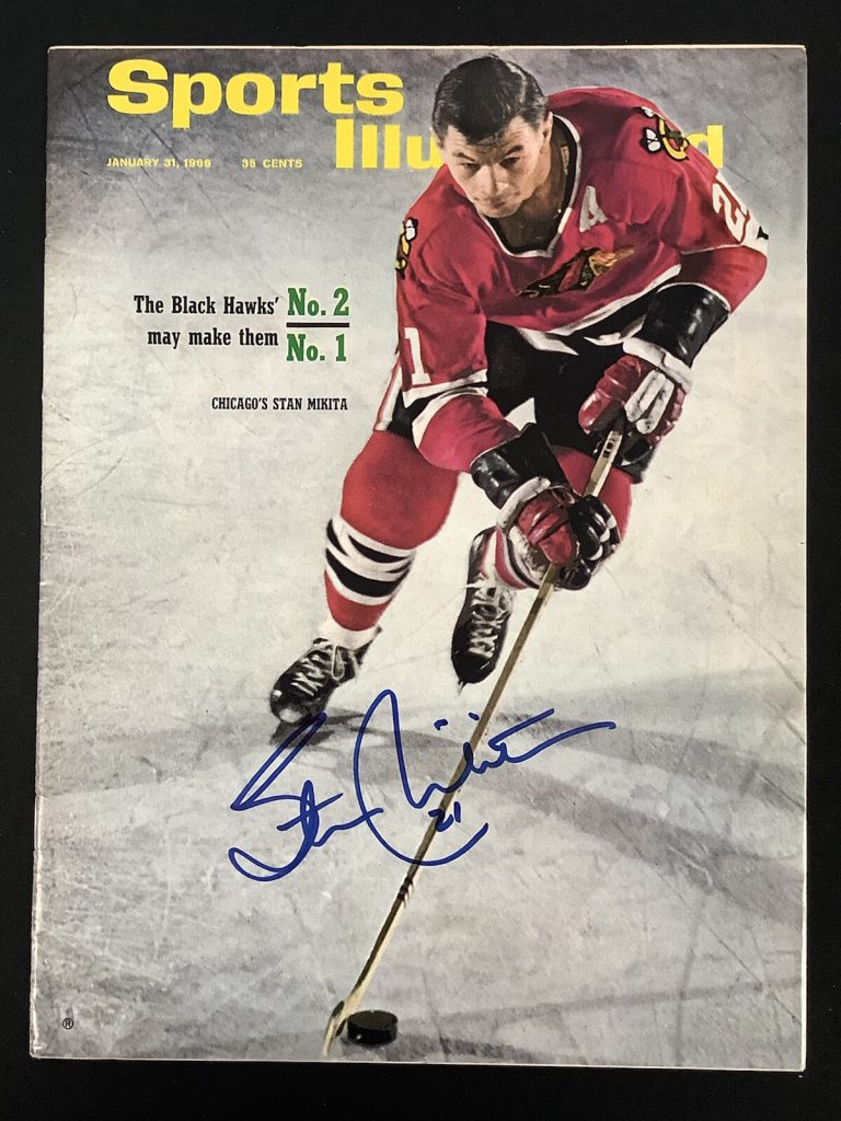 Stan Mikita Signed Sports Illustrated 1/31/66 NoLabel Hockey Blackhawks Auto JSA