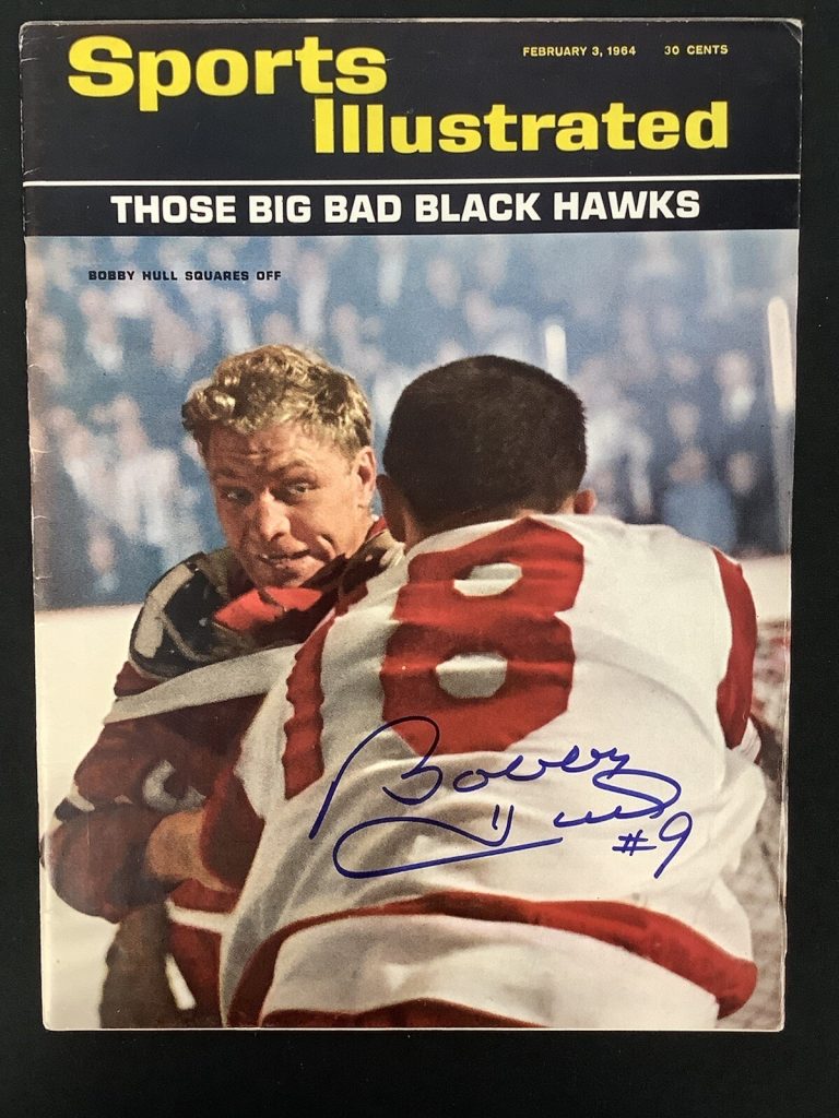 Bobby Hull Signed Sports Illustrated 2/3/64 No Label Hockey Blackhawks Auto JSA