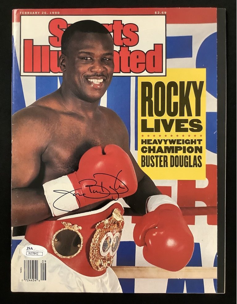 James Buster Douglas Signed Sports Illustrated 2/26/90 No Label Boxing Auto JSA