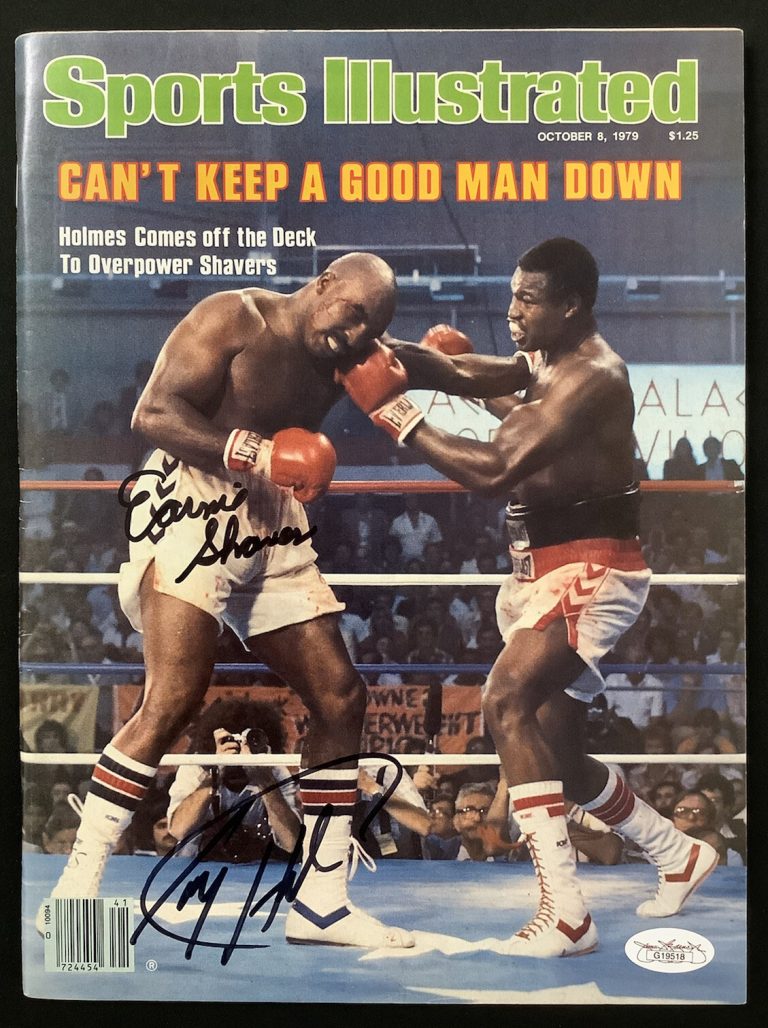 Earnie Shavers Signed Sports Illustrated 10/8/79 Boxing Larry Holmes Auto JSA