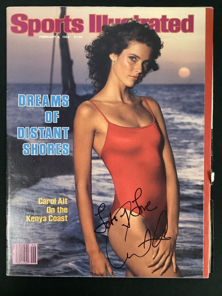 Carol Alt Signed Sports Illustrated Swimsuit Magazine 2/8/82 No Label Auto JSA