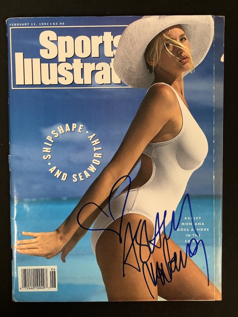 Ashely Montana Signed Sports Illustrated Swimsuit 2/11/91 No Label Auto JSA