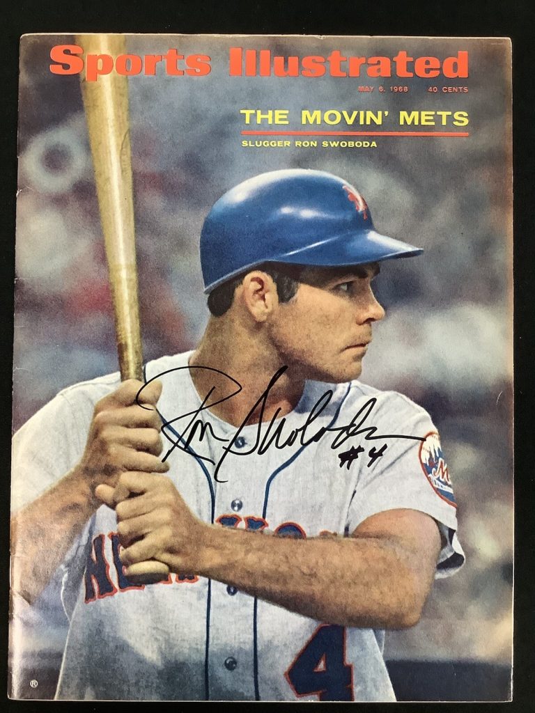 Ron Swoboda Signed Sports Illustrated 5/6/68 No Label Baseball Mets Auto WSC JSA