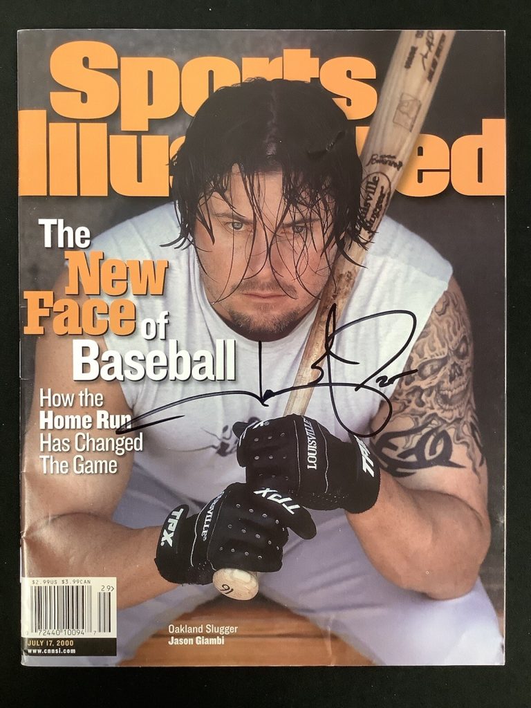 Jason Giambi Signed Sports Illustrated Mag 7/17/00 No Label Baseball Auto JSA