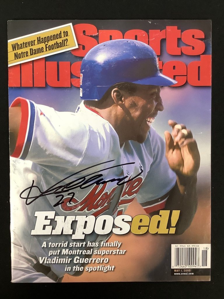 Vladimir Guerrero Signed Sports Illustrated 5/1/00 No Label Baseball Auto JSA