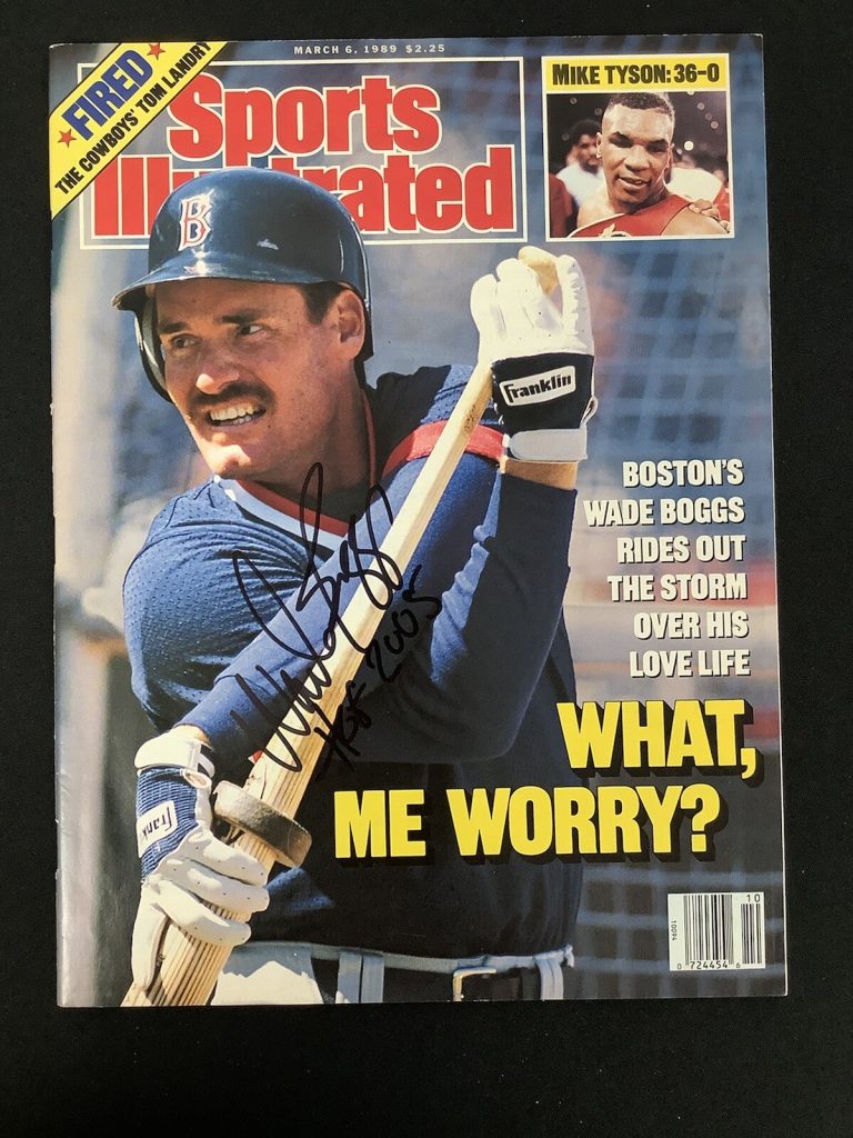 Wade Boggs Signed Sports Illustrated Mag 3/6/89 No Label Baseball Auto HOF JSA