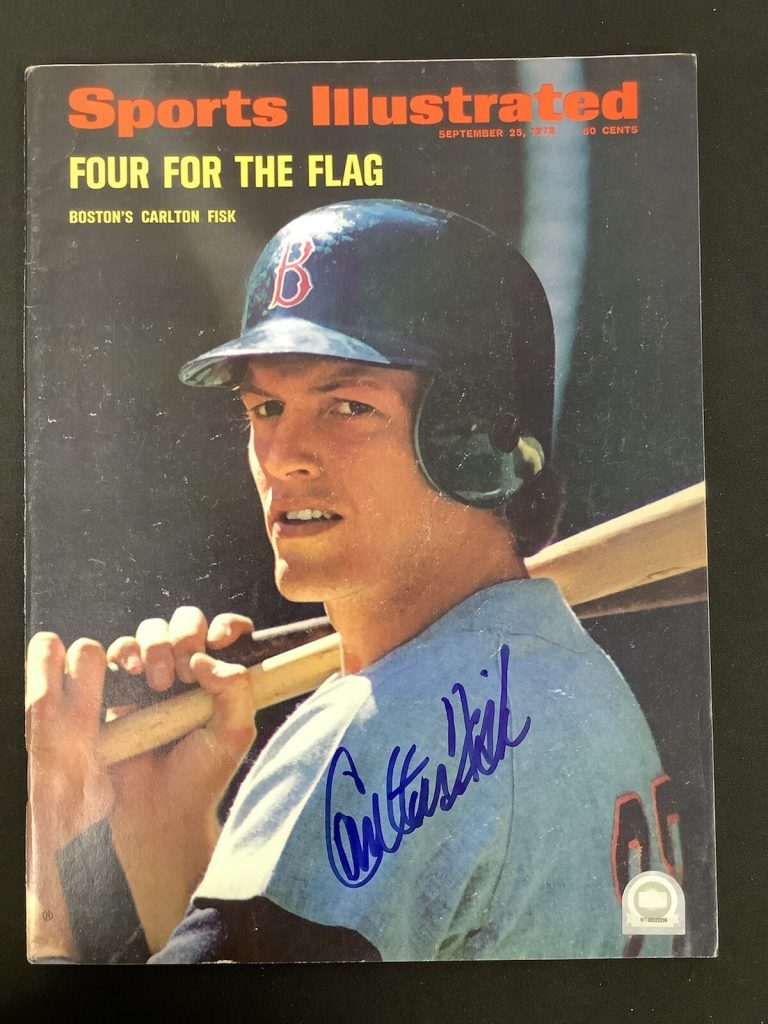 Carlton Fisk Signed Sports Illustrated 9/25/72 No Label Baseball Auto MLB Holo