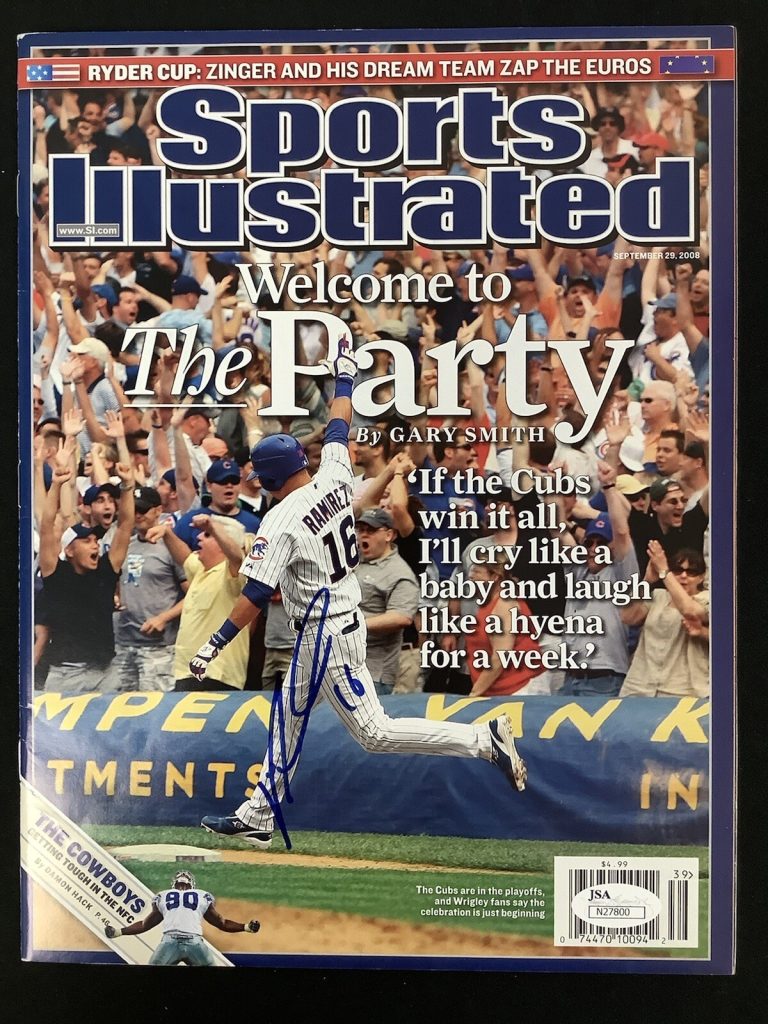 Aramis Ramirez Signed Sports Illustrated Mag 9/29/08 No Label Baseball Auto JSA