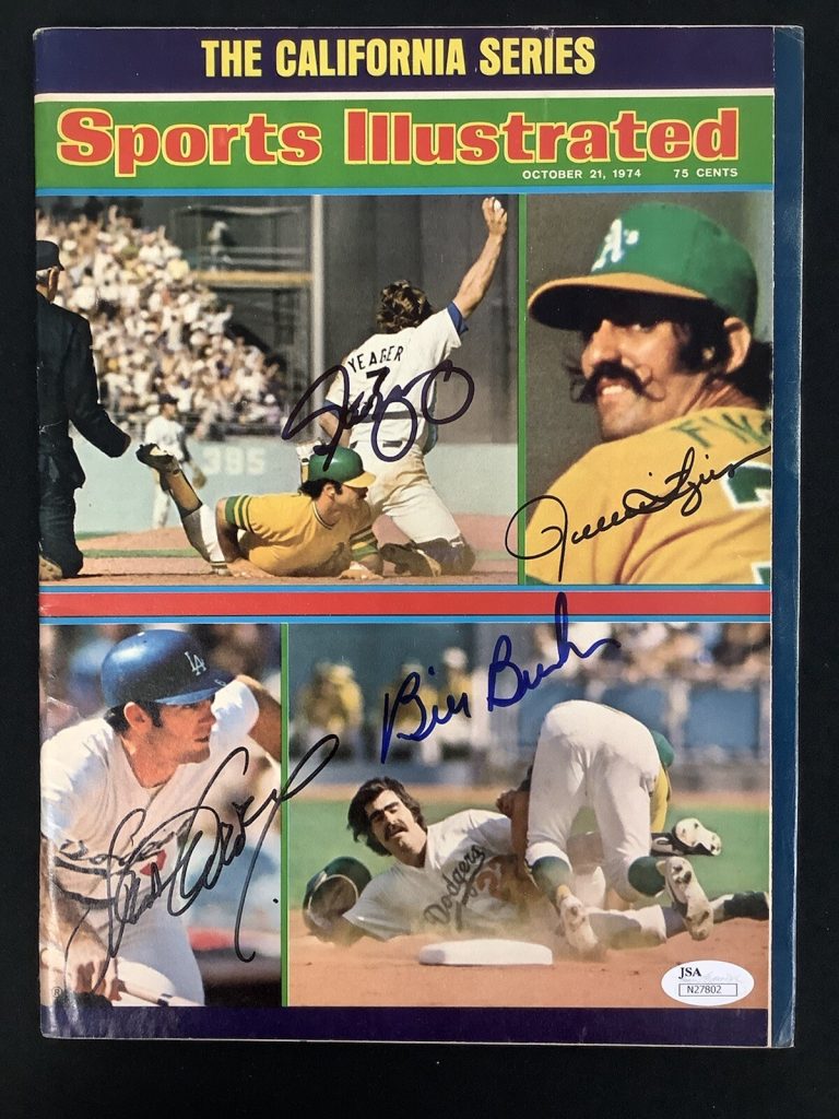 Rollie Fingers Signed Sports Illustrated 10/21/74 No Label Yeager +2 Auto JSA