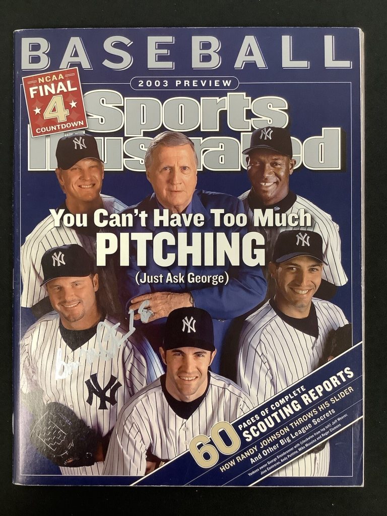 George Steinbrenner Signed Sports Illustrated 3/1/03 No Label Baseball Auto JSA