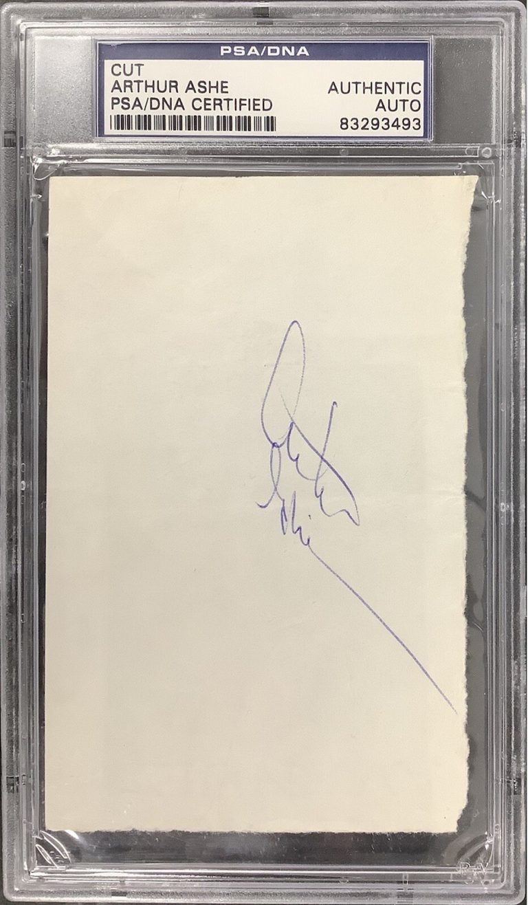 Arthur Ashe Signed Cut Page Tennis US Open Wimbledon Davis Cup Autograph PSA/DNA