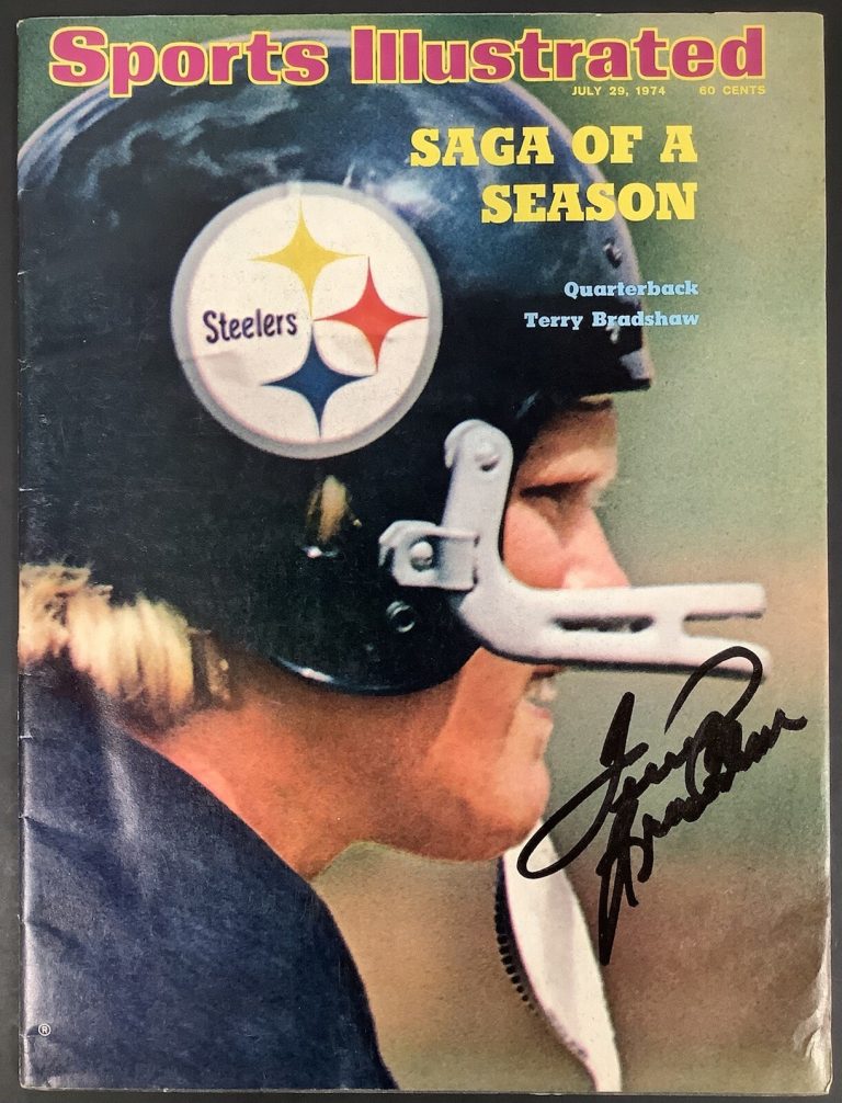 Terry Bradshaw Signed Sports Illustrated 7/29/74 No Label Steeler Auto PSA/DNA 2