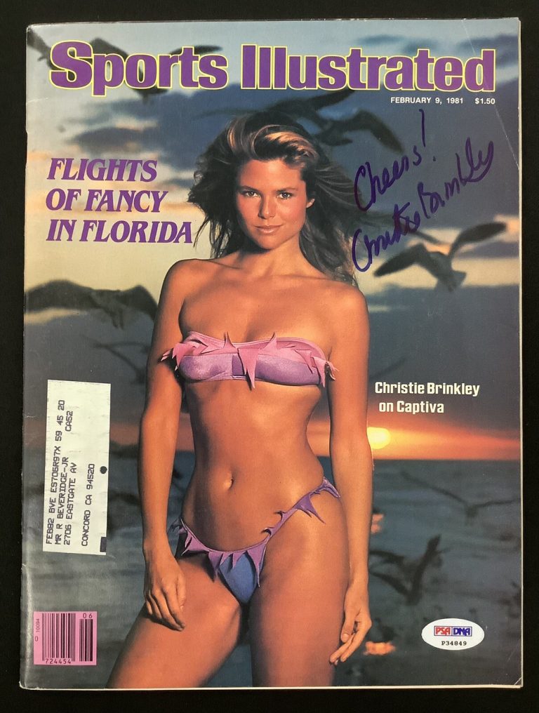 Christie Brinkley Signed Sports Illustrated 2/9/81 Swimsuit Model Auto PSA/DNA