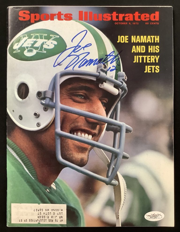 Joe Namath Signed Sports Illustrated 10/9/72 New York Jets SBC Autograph HOF JSA
