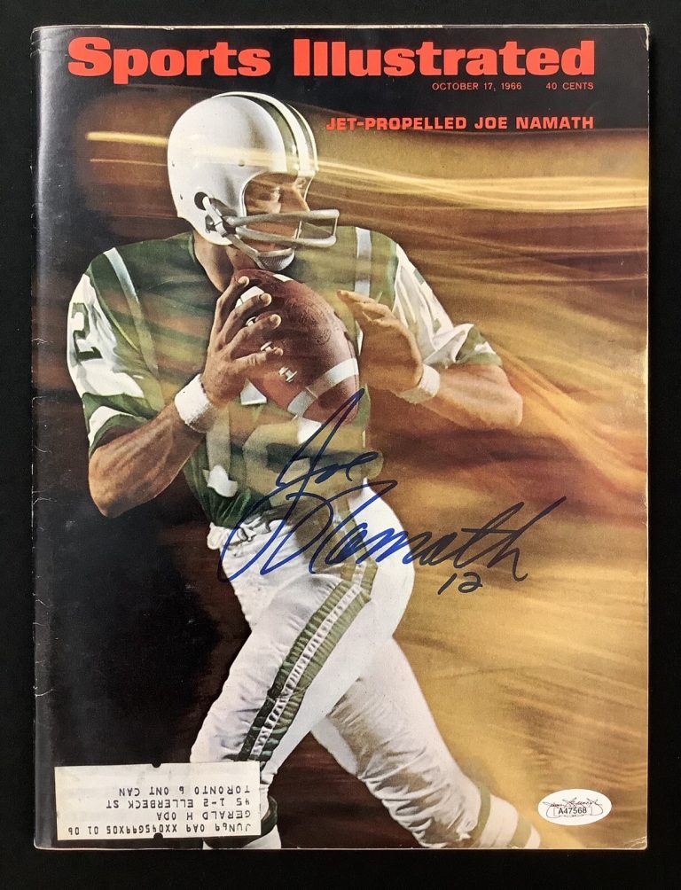 Joe Namath Signed Sports Illustrated 10/17/66 New York Jets Autograph HOF JSA