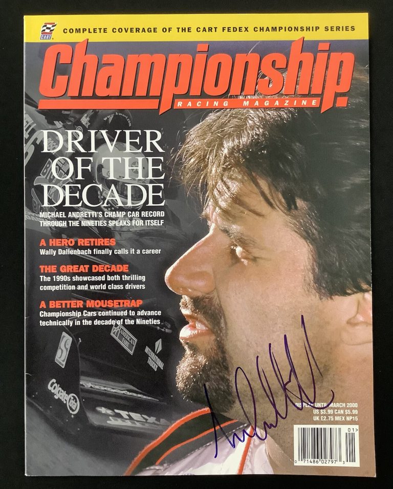 Michael Andretti Signed Championship Racing Mag Formula 1 Autograph Indy 500 TPG