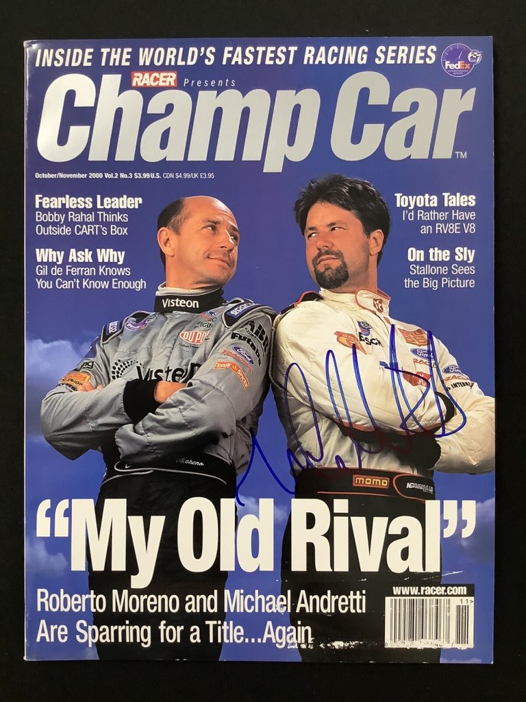 Michael Andretti Signed Champ Car Mag Oct 2000 Formula 1 Racer Auto Indy 500 TPG