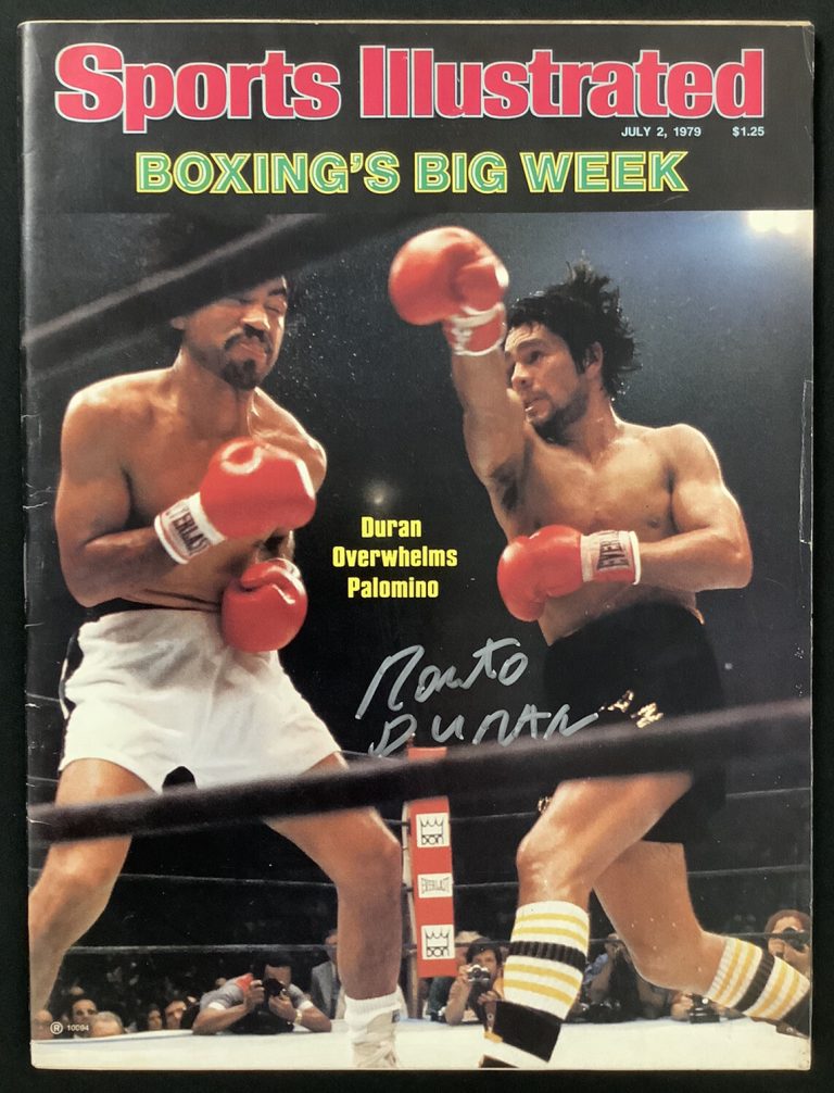 Roberto Duran Signed Sports Illustrated 7/2/79 No Label Boxing Autograph HOF JSA