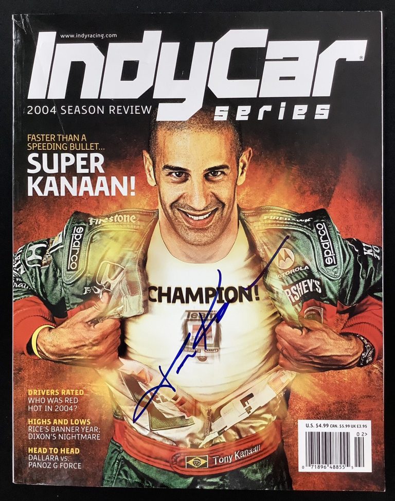 Tony Kanaan Signed IndyCar Series Mag Season Review 2004 Champ Car 500 Auto TPG