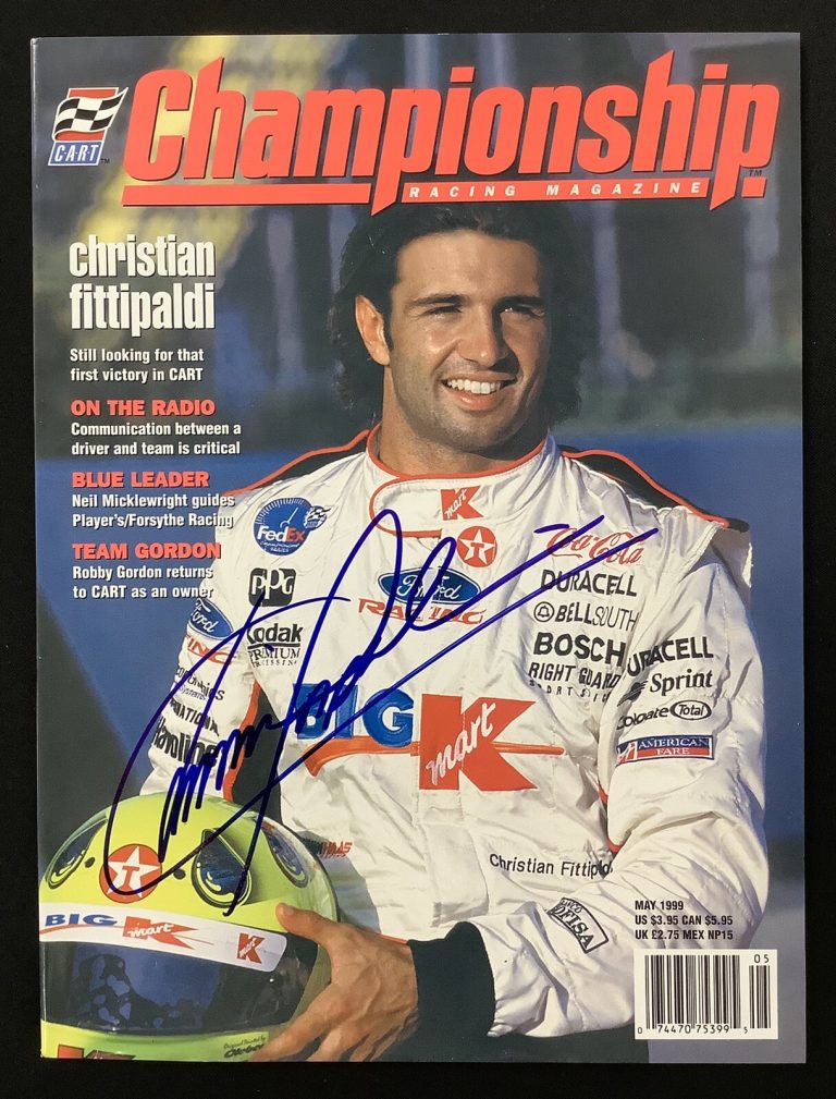 Christian Fittipaldi Signed Championship Racing Mag May 1999 CART F1 Auto TPG