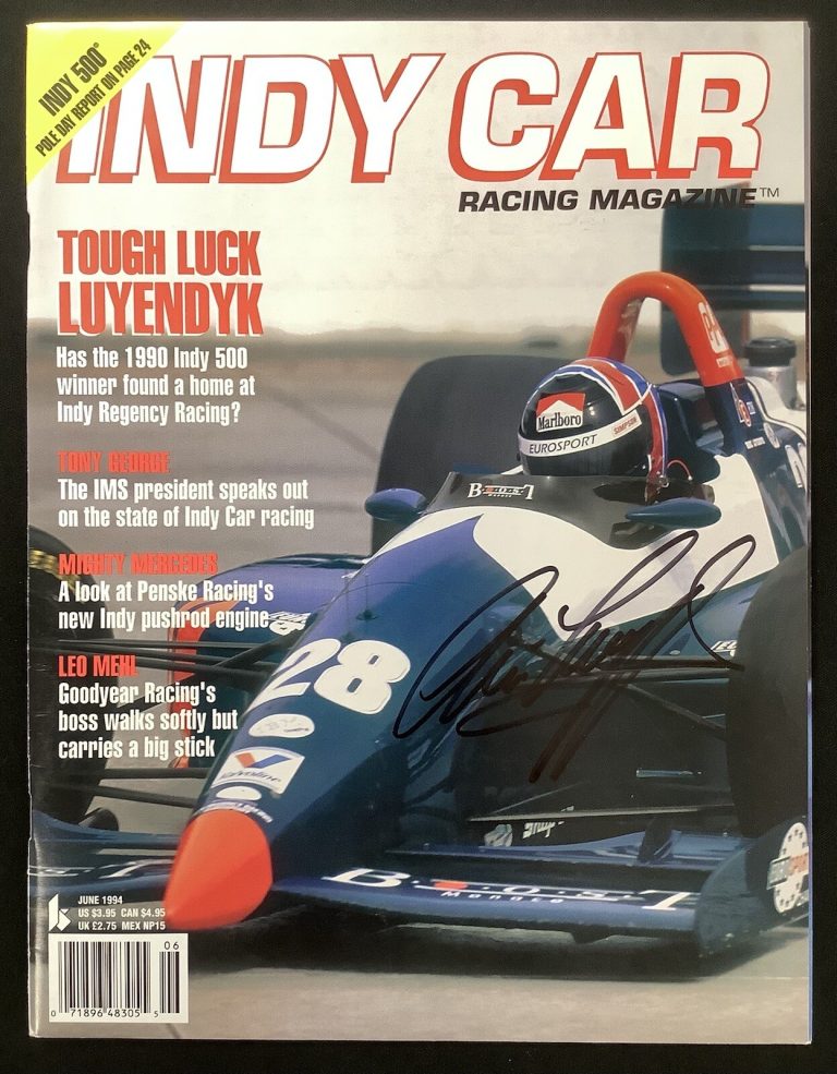 Arie Luyendyk Signed Indy Car Racing Mag June 1994 Lights Bachelorette Auto TPG