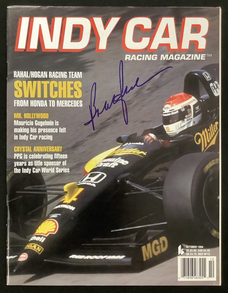 Bobby Rahal Signed Indy Car Racing Magazine Oct 1994 Indy500 Auto Hogan CART TPG