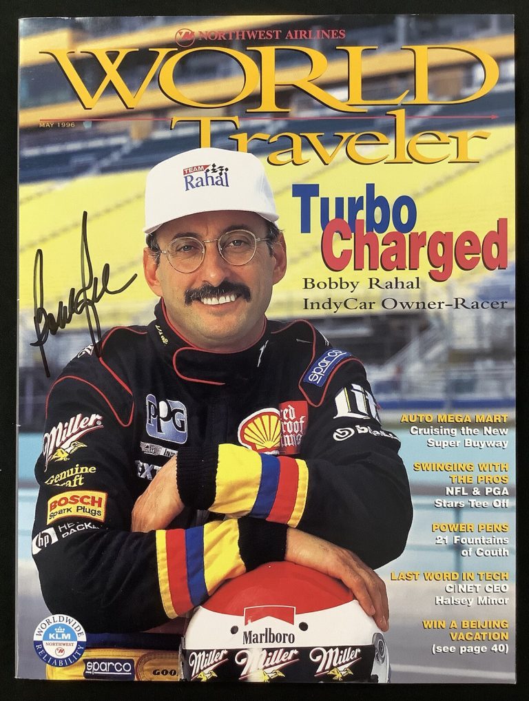 Bobby Rahal Signed World Traveler Magazine May 1996 Racing Auto IndyCar CART TPG
