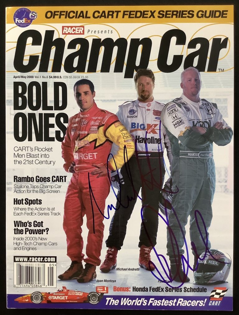 Michael Andretti Signed Champ Car Mag April 2000 Indy Paul Tracy Auto Racing TPG