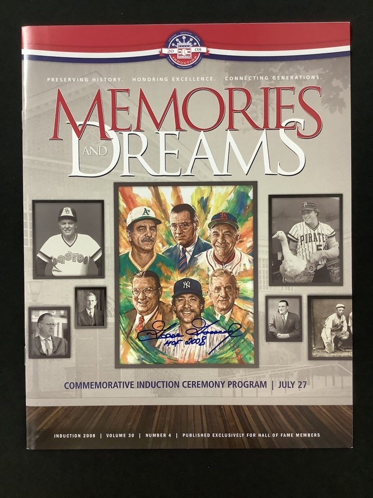 Goose Gossage Signed 2008 Baseball HOF Induction Program Yankees Auto Inscr JSA