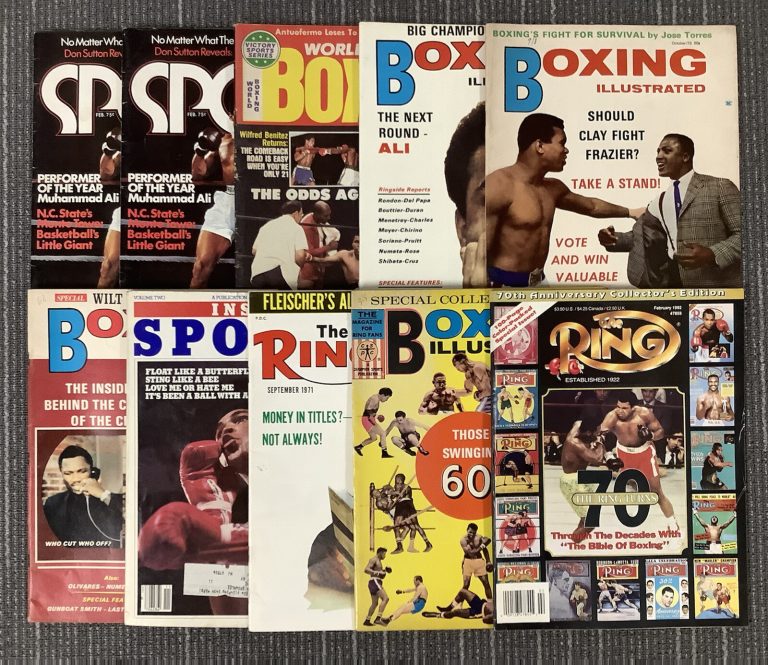 Muhammad Ali Lot of 10 Boxing Magazine World Boxing Illustrated Inside Sport HOF