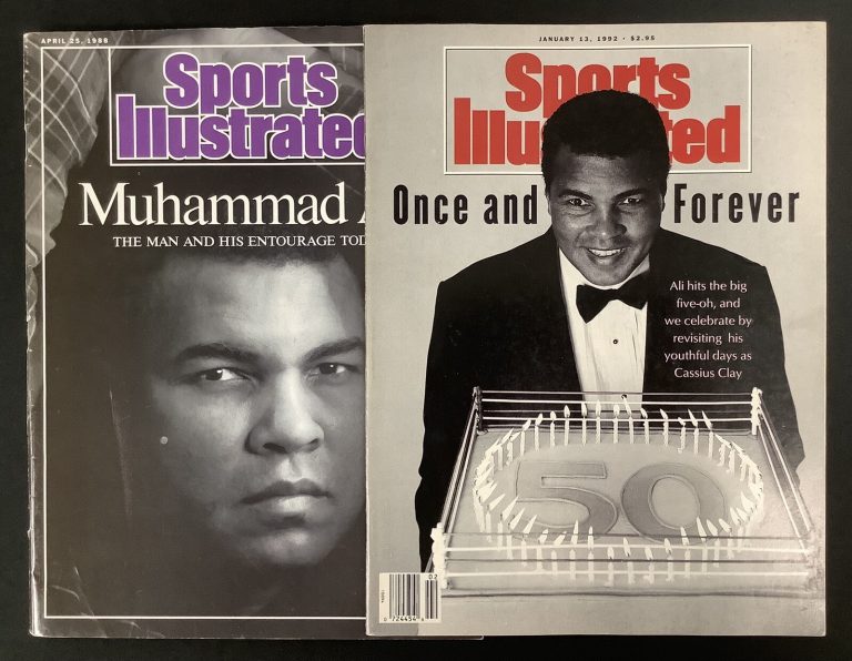 Muhammad Ali Lot of 2 Sports Illustrated Magazines No Label Boxing Greatest HOF