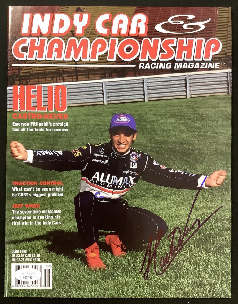 Helio Castroneves Signed IndyCar Championship Racing Mag June 98 CART Auto JSA