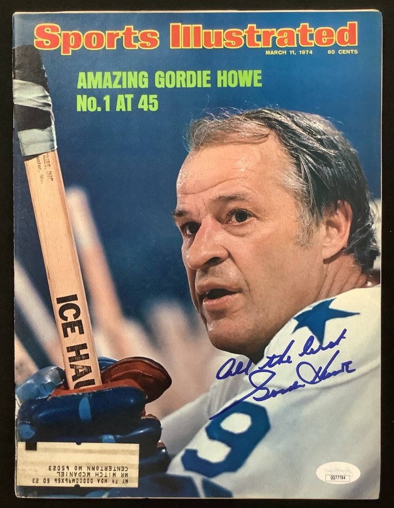 Gordie Howe Signed Sports Illustrated 11/23/12 Hockey Aeros RedWing Auto HOF JSA