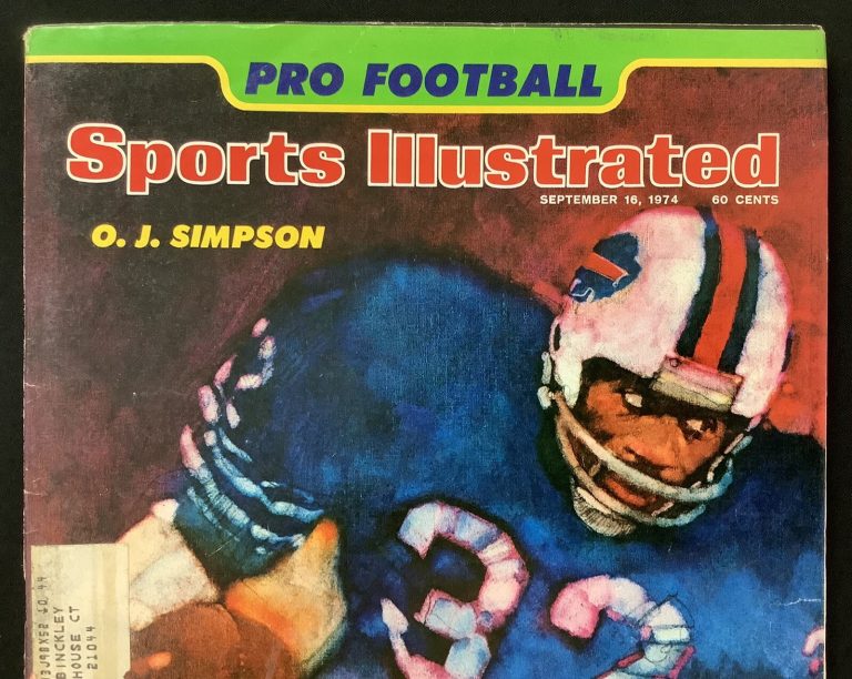 OJ Simpson Signed Sports Illustrated 9/16/74 Buffalo Bills HOF Felon Auto JSA