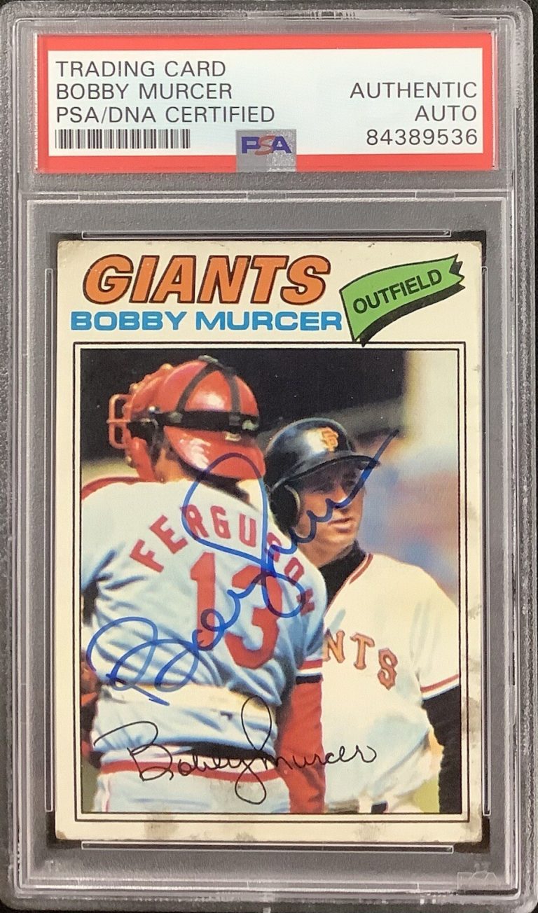 Bobby Murcer Signed 1977 Topps #40 Baseball Card SF Giants GG Autograph PSA/DNA