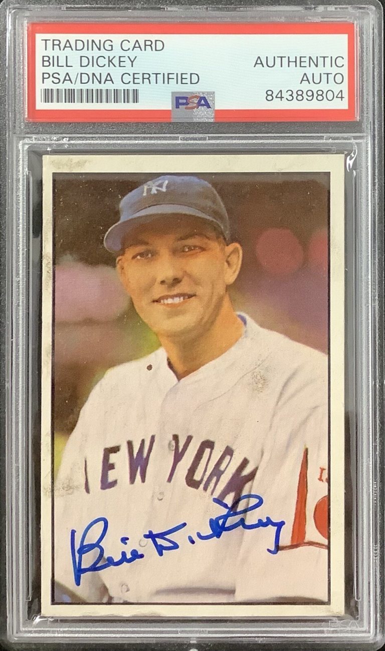 Bill Dickey Signed 1982 Diamond Classics #23 Card Yankees Autograph HOF PSA/DNA