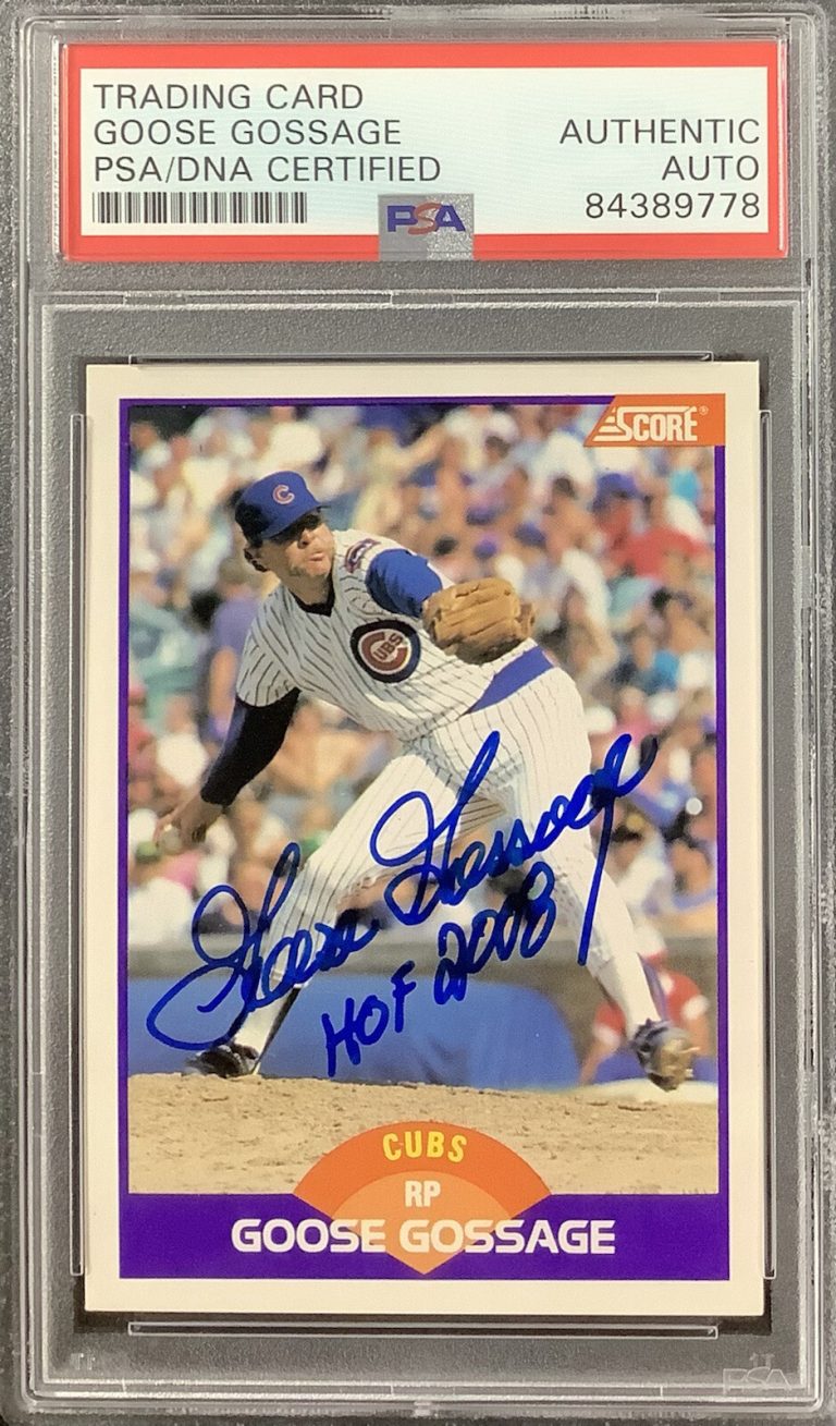 Goose Gossage Signed 1989 Score #223 Card NY Yankees Autograph HOF WSC PSA/DNA
