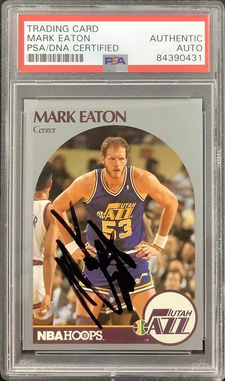 Mark Eaton Signed 1990 Hoops #287 Basketball Card Utah Jazz AS Autograph PSA/DNA