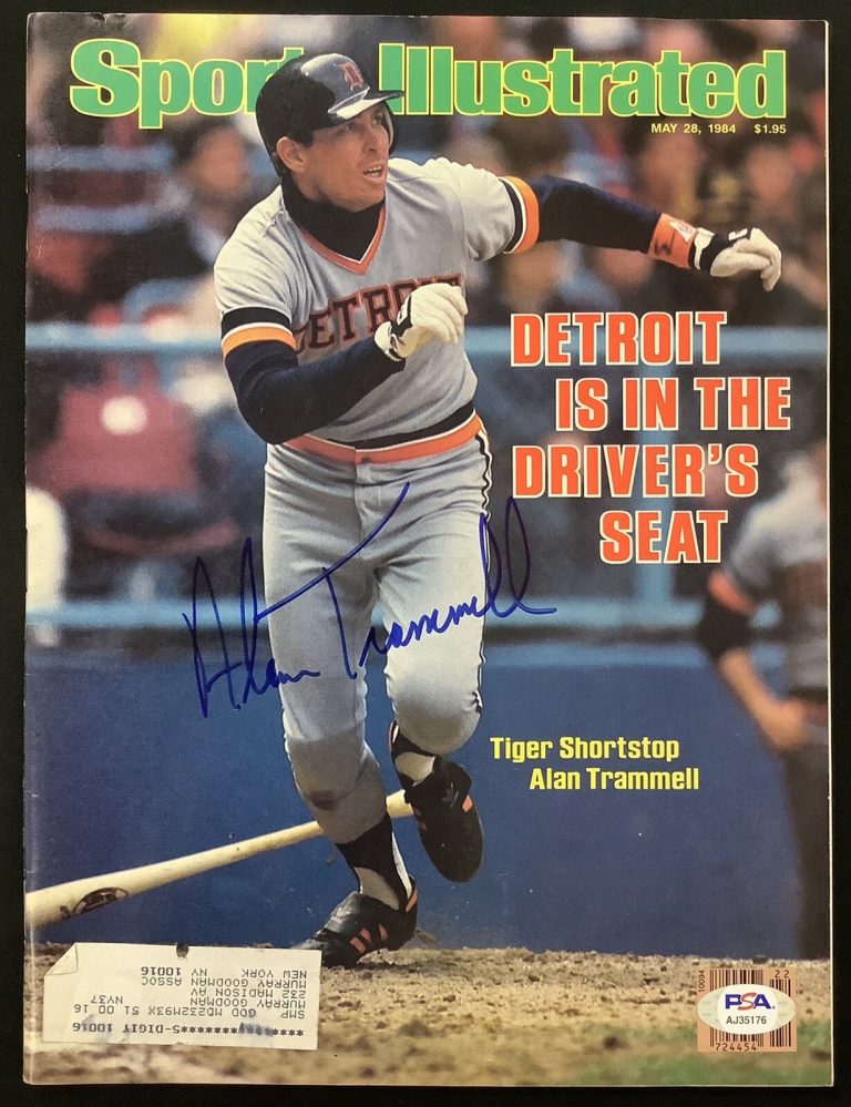 Alan Trammell Signed Sports Illustrated 5/28/84 Detroit Tigers Autograph HOF JSA