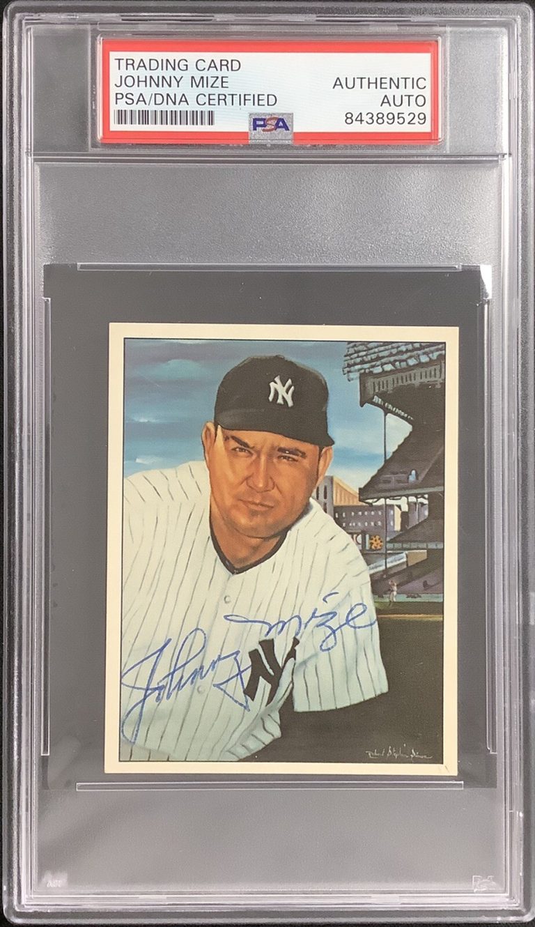 Johnny Mize Signed 1983 TCMA #29 50 Years of Yankees Card Autograph HOF PSA/DNA