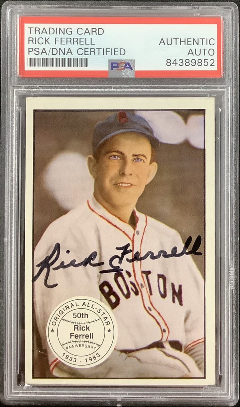 Rick Ferrell Signed 1983 Diamond Classics #17 Card Red Sox Autograph HOF PSA/DNA