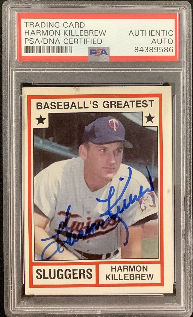 Harmon Killebrew Signed 1982 TCMA #1 Baseball Card Twins HOF Autograph PSA/DNA