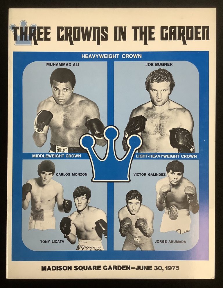 Muhammad Ali Fight Program 6/30/1975 Madison Square Garden Boxing Joe Bugner HOF