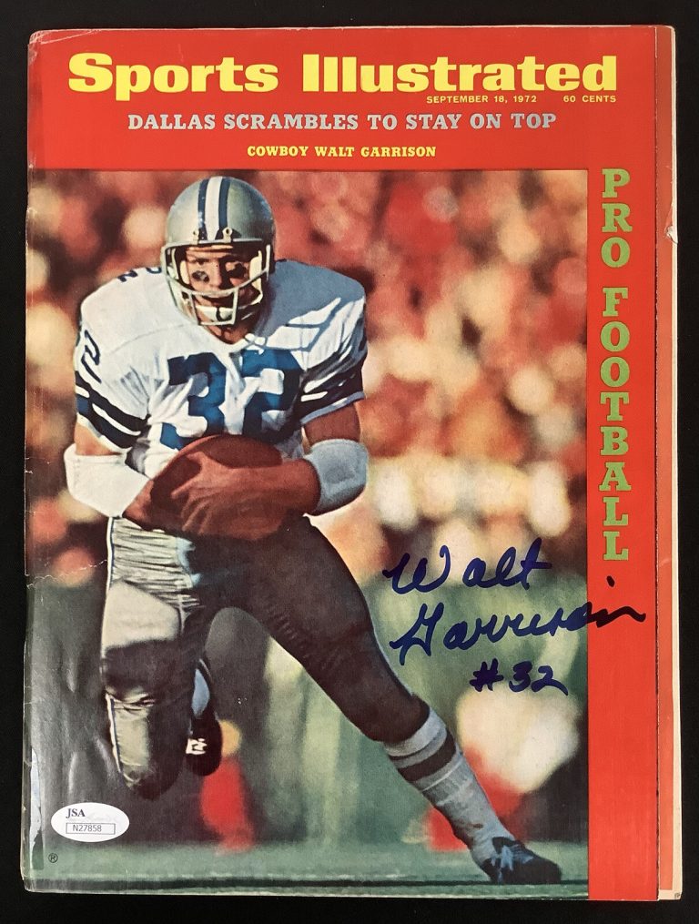Walt Garrison Signed Sports Illustrated 9/18/72 No Label Cowboys Autograph JSA