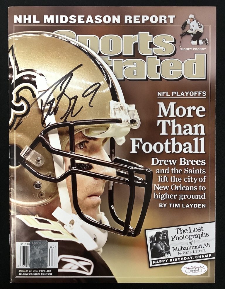 Drew Brees Signed Sports Illustrated 1/22/07 No Label NO Saints Autograph JSA